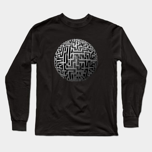 The Maze Long Sleeve T-Shirt by victorcalahan